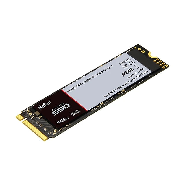 Unidad de estado sólido PCIe Gen3x4 Netac N930E Pro de 256 GB M.2 (NVMe)