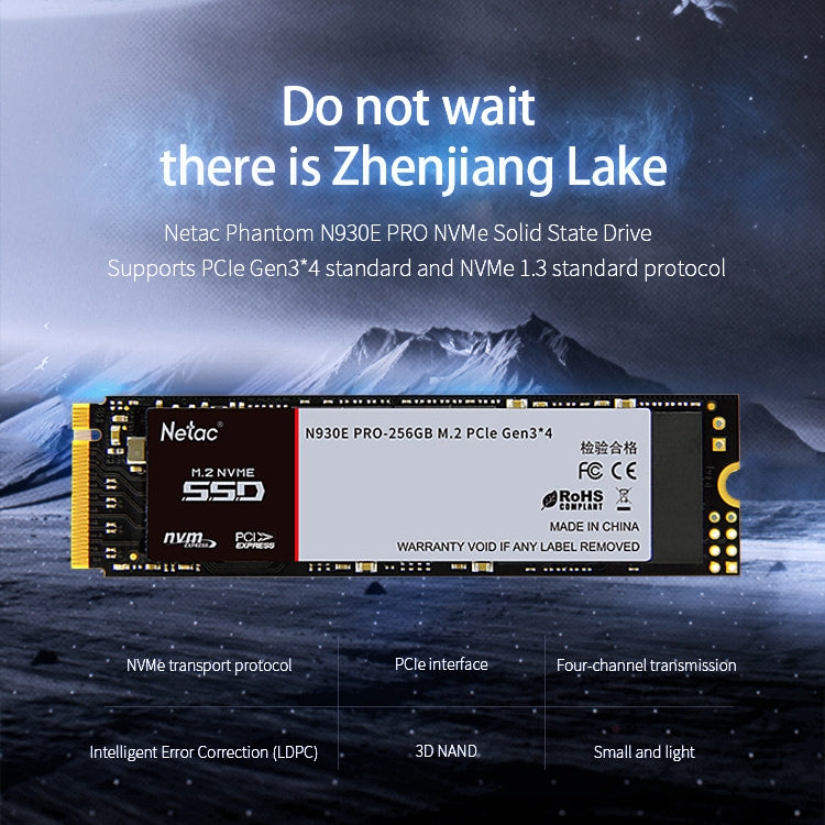 Disque SSD Netac N930E Pro 256 Go M.2 PCIe Gen3x4 (NVMe)
