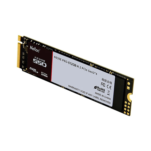 Unidad de estado sólido PCIe Gen3x4 Netac N930E Pro de 512 GB M.2 (NVMe)