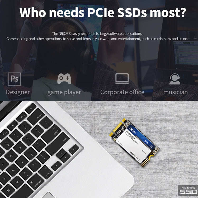Disque SSD Netac N930ES M.2 2242 PCIe Gen3x2 256 Go