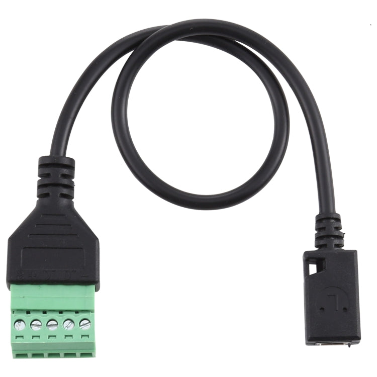 Mini 5 broches femelle à 5 broches enfichables Connecteur USB sans soudure Adaptateur de connexion sans soudure Longueur du câble : 30 cm