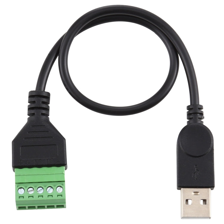 USB Male to 5 Pin USB Pluggable Terminals Solderless USB Connector Solderless Connection Adapter Cable Length: 30cm