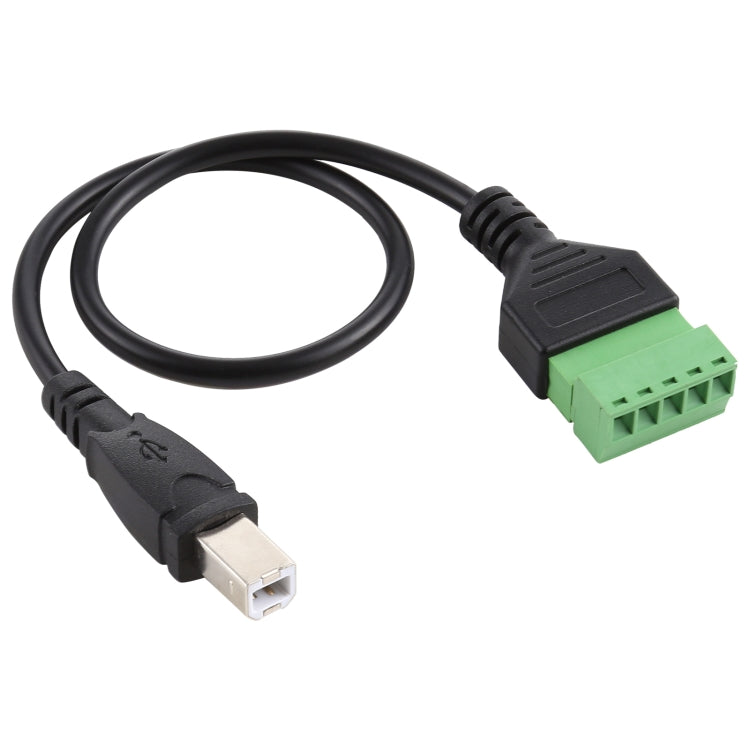 Enchufe Macho USB tipo B a terminales conectables de 5 pines Conector USB sin soldadura Cable adaptador de conexión sin soldadura Longitud: 30 cm