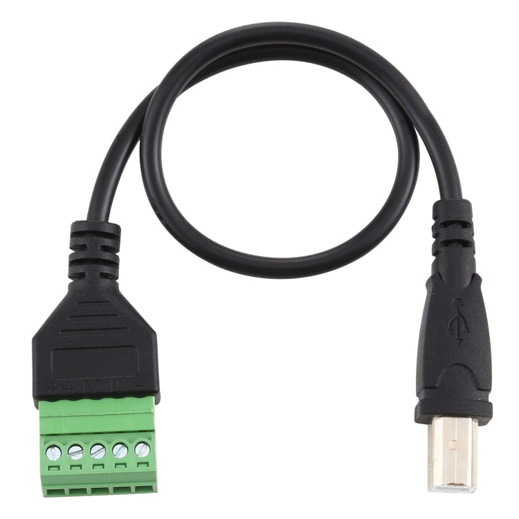 USB Type B Male Plug to 5 Pin Pluggable Terminals Solderless USB Connector Solderless Connection Adapter Cable Length: 30cm