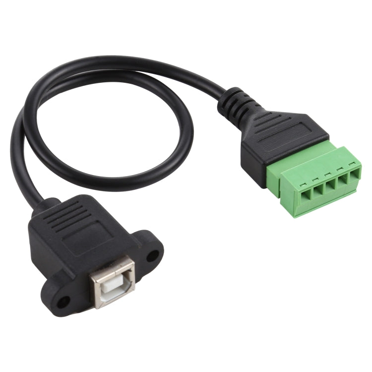 Prise femelle USB de type B vers bornes enfichables à 5 broches Connecteur USB sans soudure Adaptateur de connexion sans soudure Longueur du câble : 30 cm