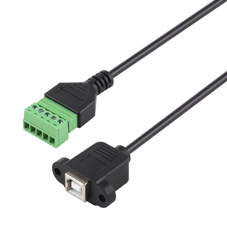USB Type B Female Plug to 5 Pin Pluggable Terminals Solderless USB Connector Solderless Connection Adapter Cable Length: 30cm