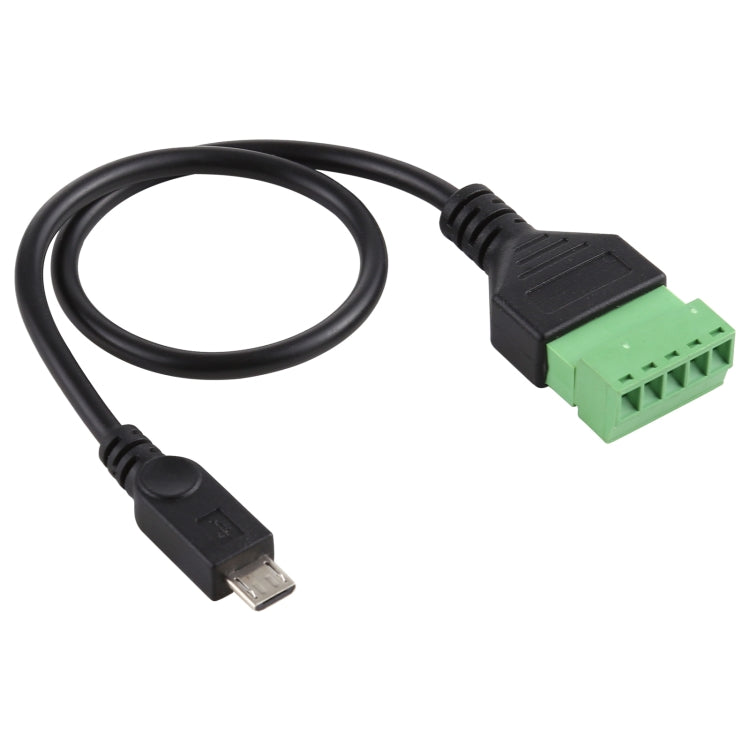 Micro USB mâle vers bornes enfichables à 5 broches Connecteur USB sans soudure Adaptateur de connexion sans soudure Longueur du câble : 30 cm