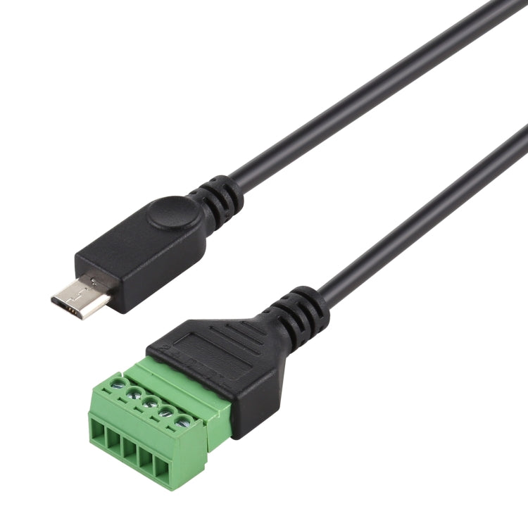 Micro USB Macho a terminales conectables de 5 pines Conector USB sin soldadura Cable adaptador de conexión sin soldadura Longitud: 30 cm