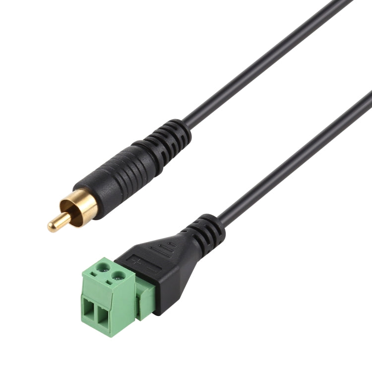 RCA Pluggable Terminals Gold Plated Male to 2 Pin Solderless USB Connector Solderless Connection Adapter Cable Length: 30cm