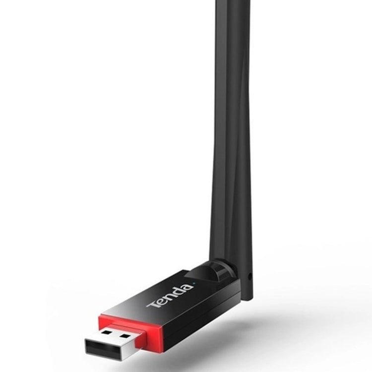Tenda U6 Adaptateur WiFi USB sans fil portable 300 Mbps Récepteur externe Carte réseau avec antenne externe 6 dBi (Noir)