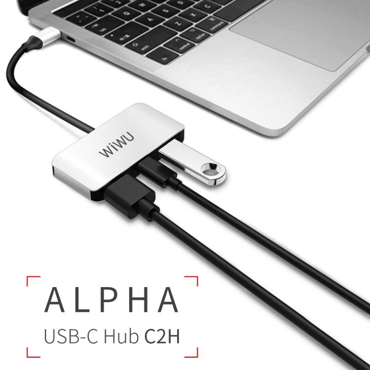 Adaptador HUB de extensión multifuncional WIWU C2H Type-C Hub 3 en 1 USB-C / Type-C