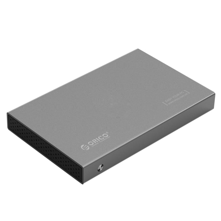 ORICO 2518S3 USB3.0 Caja de almacenamiento de caja de Disco Duro externo Para 7 mm y 9.5 mm SATA HDD / SSD de 2.5 pulgadas (Gris)