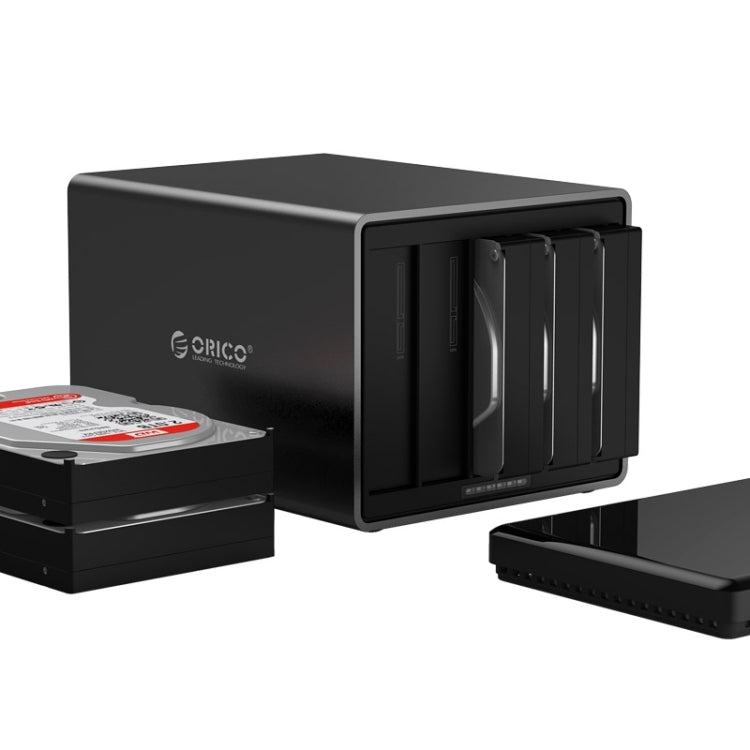 ORICO NS500-RC3 5-bay USB-C / Type-C 3.1 a SATA Caja de almacenamiento de Disco Duro externo Base de Disco Duro con Raid Para HDD SATA de 3.5 pulgadas compatible con Protocolo UASP