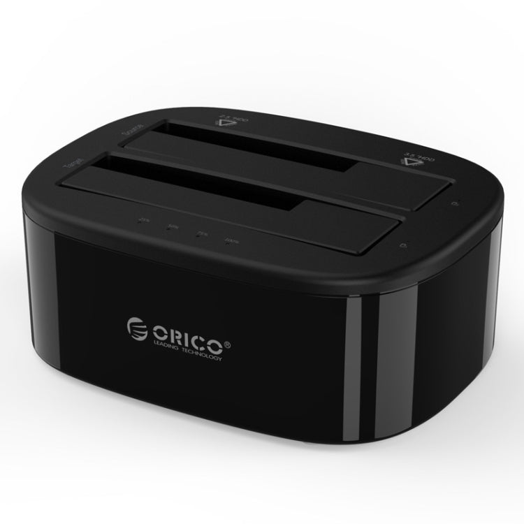 ORICO 6228US3-C 1 à 1 Clone 2 Bay USB 3.0 Type-B vers SATA Station d'accueil pour disque dur de stockage externe pour 2,5 pouces / 3,5 pouces SATA HDD / SSD