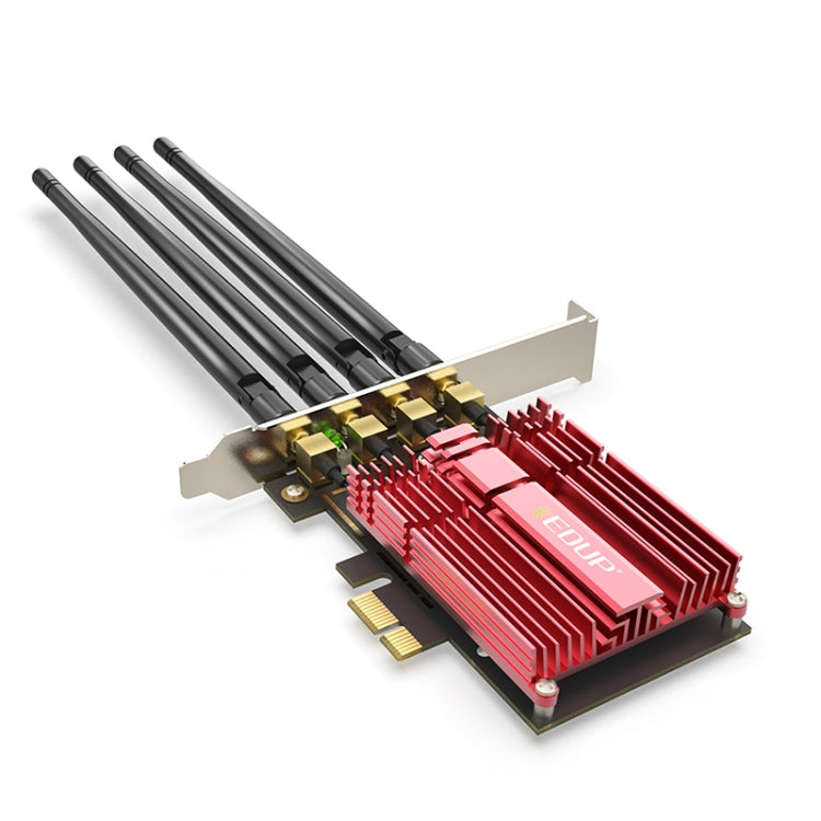 EDUP 9633-800 AC1900Mbps 2.4GHz et 5GHz Double Bande PCI-Express Adaptateur Carte Réseau Externe avec 4 Antennes
