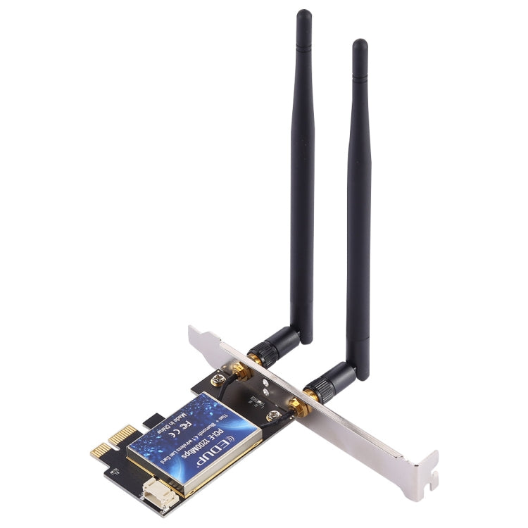 EDUP EP-9620 2 en 1 AC1200Mbps 2.4GHz y 5.8GHz Dual Band PCI-E 2 Antena Adaptador WiFi Tarjeta de red externa + Bluetooth