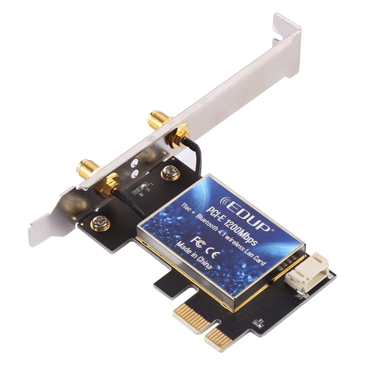 EDUP EP-9620 2 in 1 AC1200Mbps 2.4GHz and 5.8GHz Dual Band PCI-E 2 Antenna WiFi Adapter External Network Card + Bluetooth