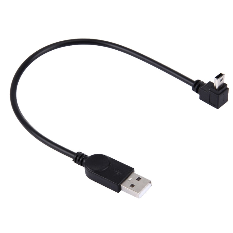 Coude à angle de 90 degrés Longueur du câble de chargement/données mini USB vers USB : 28 cm