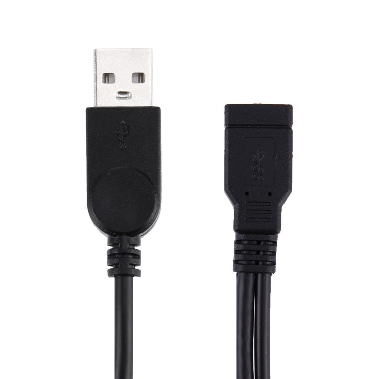 2 in 1 USB 3.0 Female to USB 2.0 + USB 3.0 Male Cable For Computer/Laptop length: 29cm