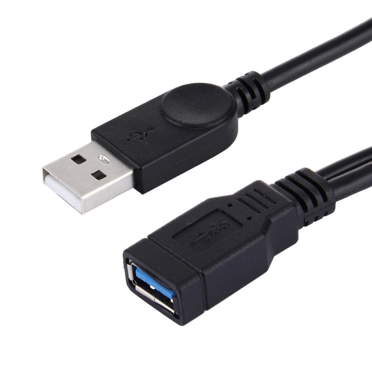 2 in 1 USB 3.0 Female to USB 2.0 + USB 3.0 Male Cable For Computer/Laptop length: 29cm