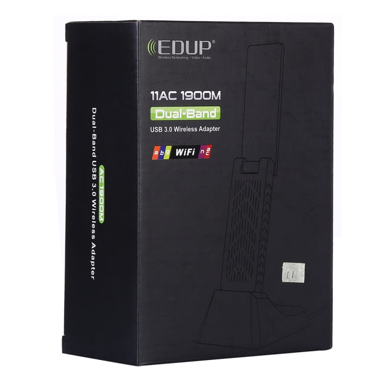 EDUP EP-AC1675 AC1900Mbps 2.4GHz et 5.8GHz Double Bande USB3.0 Adaptateur WiFi Carte Réseau Externe