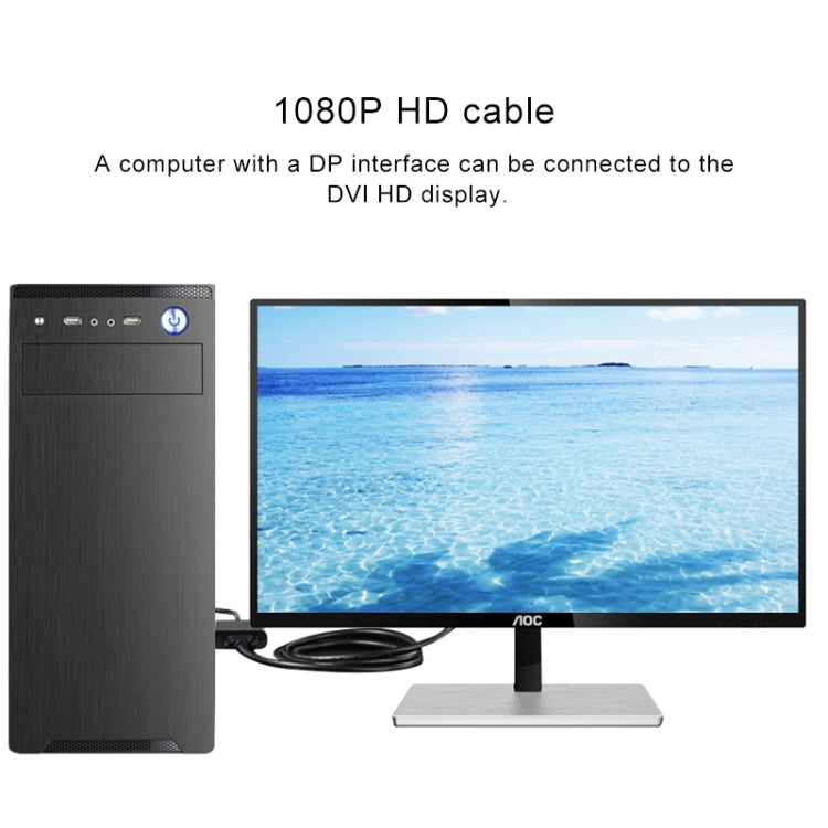 Display Port Mâle vers DVI Femelle Convertisseur 1080P