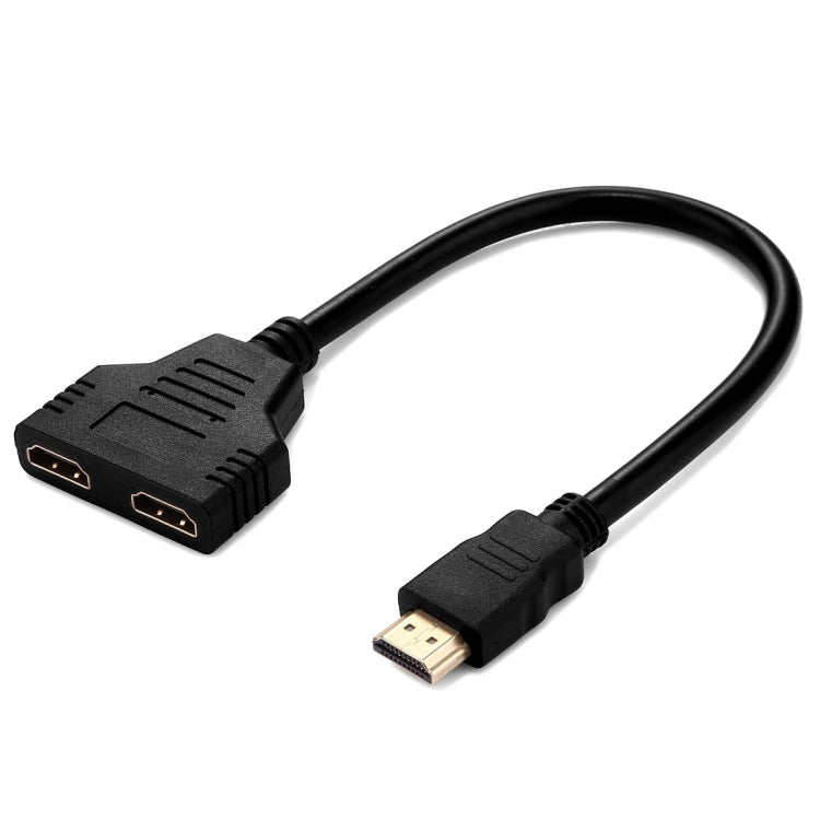 Adaptateur de connecteur de câble HDMI mâle vers double HDMI femelle 1.4 version 30 cm