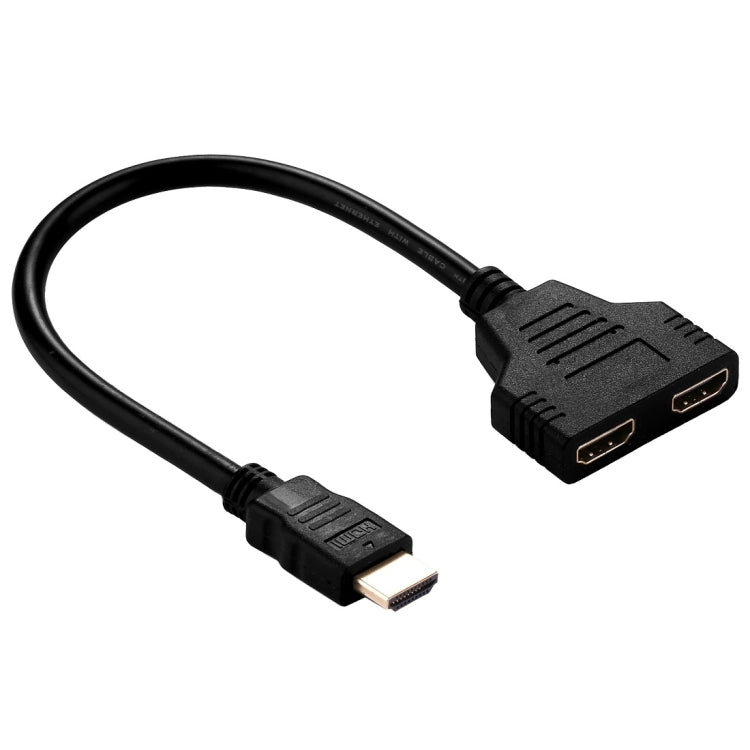 Adaptador de Conector de Cable de Versión HDMI Macho a Doble HDMI Hembra 1.4 de 30 cm