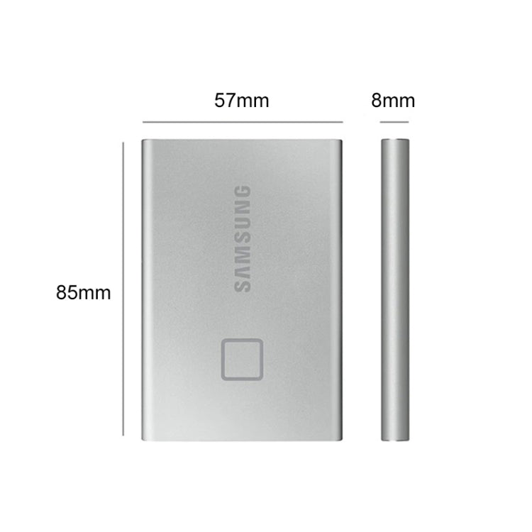Unidades de estado sólido Móviles Originales Samsung T7 Touch USB 3.2 Gen2 de 1TB (Negro)