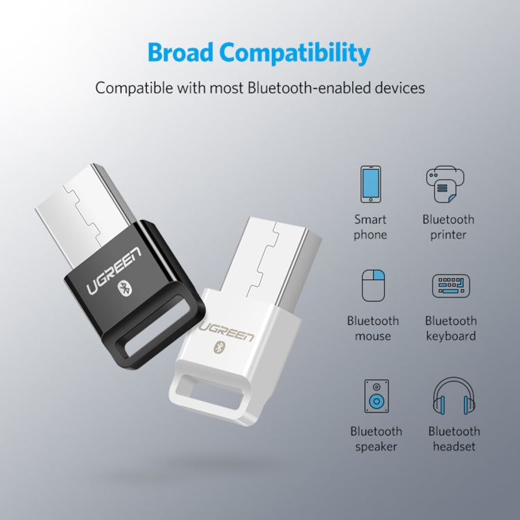 UVerde USB 2.0 APTX Bluetooth Dongle V4.0 EDR Émetteur récepteur audio pour PC Distance de transmission : 20 m (Blanc)