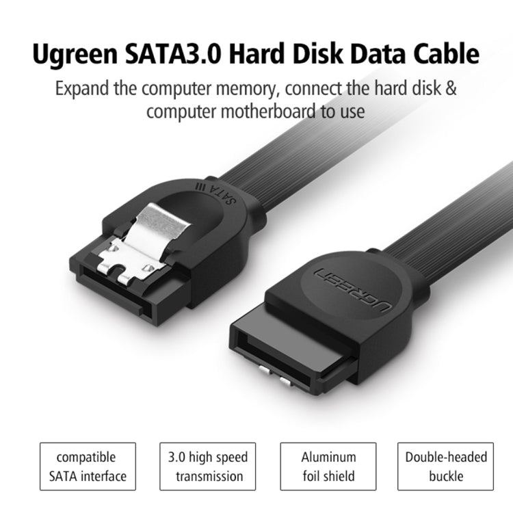 UVerde US217 SATA 3.0 Direct to Straight Hard Drive Data Cable Support SATA Interface Device Cable Length: 50cm