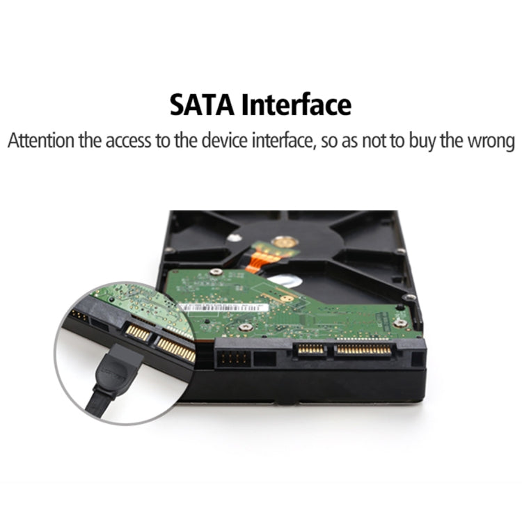UVerde US217 SATA 3.0 Straight to Elbow Hard Drive Data Cable Support SATA Interface Device Cable Length: 50cm