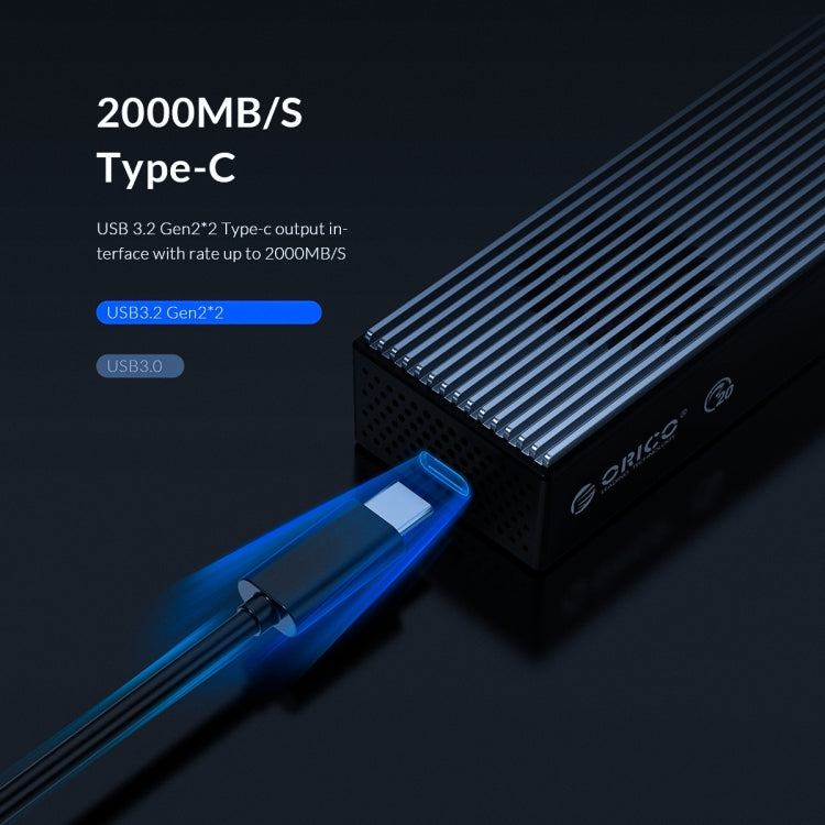 Clé SSD ORICO M2PVC3-G20-GY-BP USB3.2 20GBPS M.2 NVME
