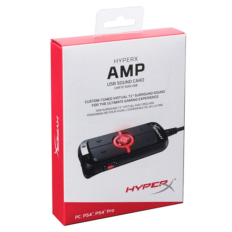 Kingston Hyperx AMP USB Tarjeta de sonido HX-USCCAMSS-BK AMP7.1 Control de alambre Juego Tarjeta de sonido