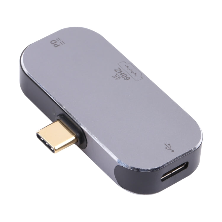3 in 1 USB-C / TYPE-C Male to Dual USB-C / Type-C + 4K 60Hz HDMI Female Adapter