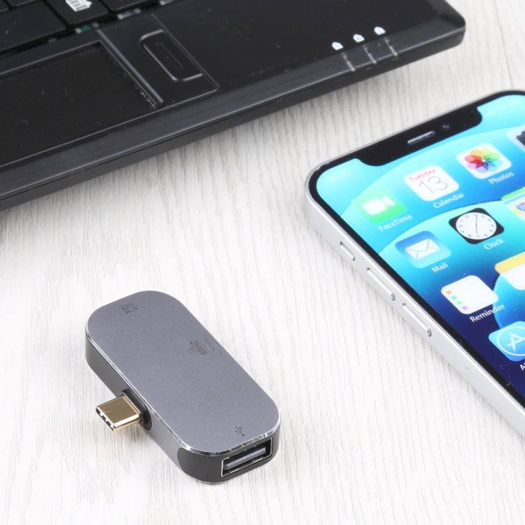 3 in 1 USB-C / TYPE-C Male to USB-C / TYPE-C Charge + USB + 4K 60Hz HDMI Female Adapter