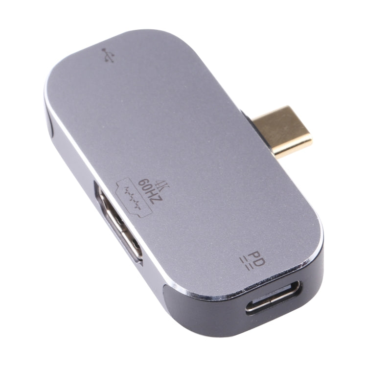 3 en 1 USB-C / TYPE-C Macho a USB-C / TYPE-C Carga + USB + 4K 60Hz HDMI adaptador Hembra