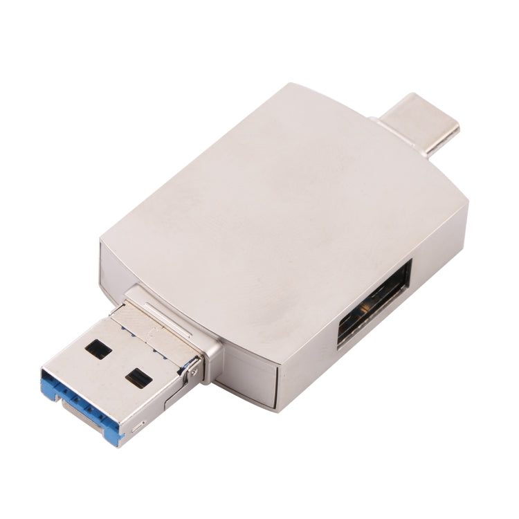 8 in 1 Type-C / USB-C + 8 PIN + Dual USB + SD + TF + Micro Card + OTG Multifunction Adapter