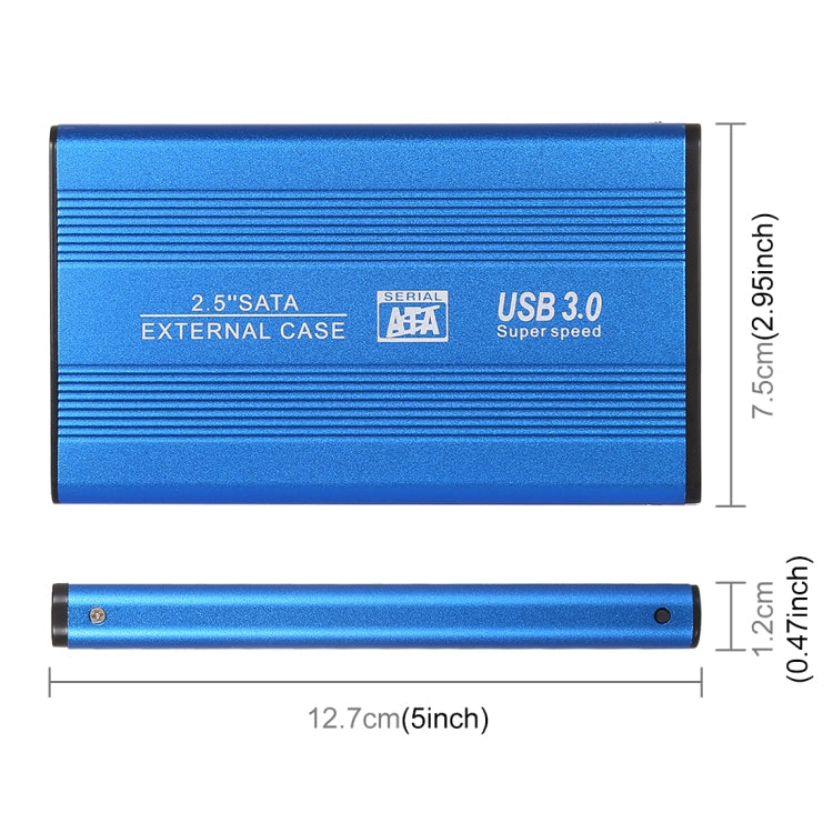 Richwell SATA R2-SATA-2TB 2TB 2.5 pouces USB3.0 Super Speed ​​​​Interface Disque dur mobile (Bleu)