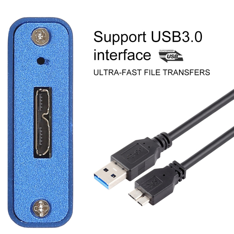 Richwell SSD R15-SSD-60GB 60GB 2.5 pulgadas mSATA a USB3.0 Unidad de Disco Duro Móvil con interfaz de súper velocidad (Azul)