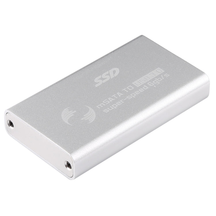 Richwell SSD R15-SSD-60GB 60 Go 2,5 pouces mSATA vers USB3.0 Disque dur mobile avec interface Super Speed ​​(Argent)