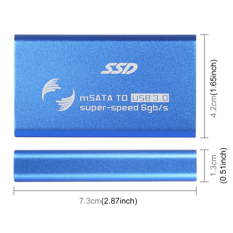 Richwell SSD R15-SSD-240GB 240GB 2.5 Inch mSATA to USB3.0 Mobile Hard Disk Drive with Super Speed ​​Interface (Blue)