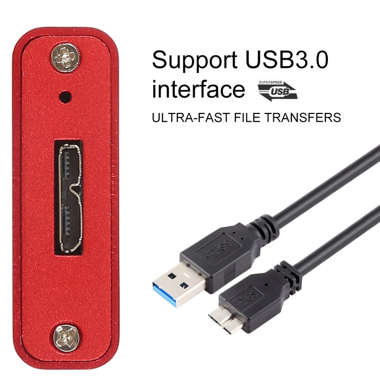 Richwell SSD R15-SSD-480GB 480 Go 2,5 pouces mSATA vers USB3.0 Disque dur mobile avec interface super vitesse (rouge)