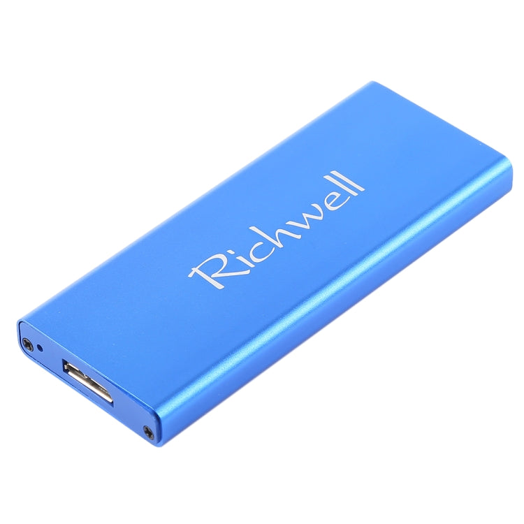 Richwell SSD R16-SSD-60GB 60GB 2.5 pulgadas USB3.0 a NGFF (M.2) Interfaz Unidad de Disco Duro Móvil (Azul)