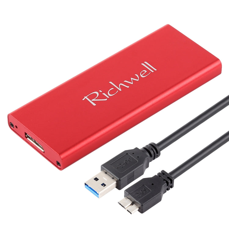 Richwell SSD R16-SSD-60GB 60 Go 2,5 pouces USB3.0 vers NGFF (M.2) Interface Disque dur mobile (Rouge)