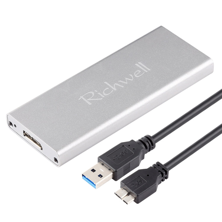 Richwell SSD R16-SSD-60GB 60 Go 2,5 pouces USB3.0 vers NGFF (M.2) Interface Disque dur mobile (Argent)