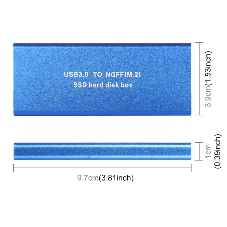 Richwell SSD R16-SSD-480GB 480 Go 2,5 pouces USB3.0 vers NGFF (M.2) Interface Disque dur mobile (Bleu)
