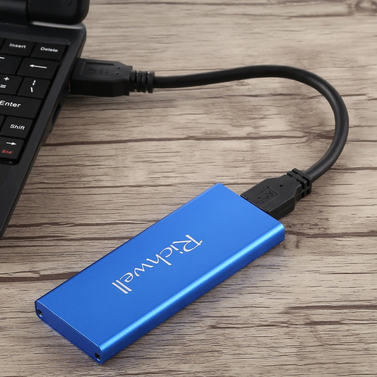 Richwell SSD R16-SSD-480GB 480GB 2.5 pulgadas USB3.0 a NGFF (M.2) Interfaz Unidad de Disco Duro Móvil (Azul)