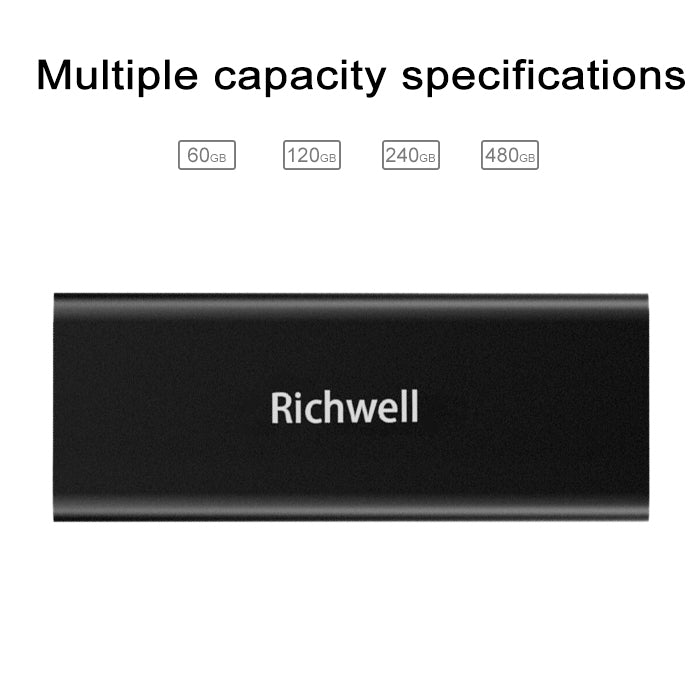 Richwell SSD R280-SSD-120GB 120GB Unidad de Disco Duro Móvil Para PC de escritorio (Negro)