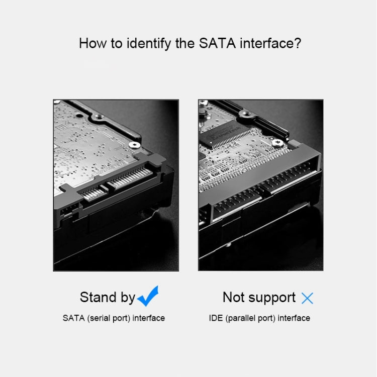 Boîtier de disque SSD externe universel SATA 2,5/3,5 pouces USB3.0 pour ordinateurs portables/ordinateurs de bureau, capacité maximale de prise en charge : 10 To.
